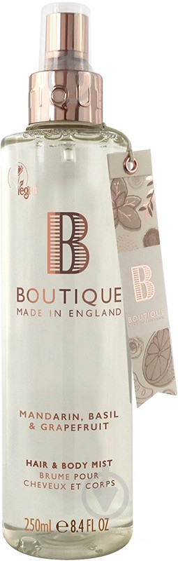 Мист для тела BOUTIQUE Mandarin Basil & Grapefruit 250 мл - фото 1 Мист для тела BOUTIQUE Mandarin Basil & Grapefruit 250 мл - фото 1