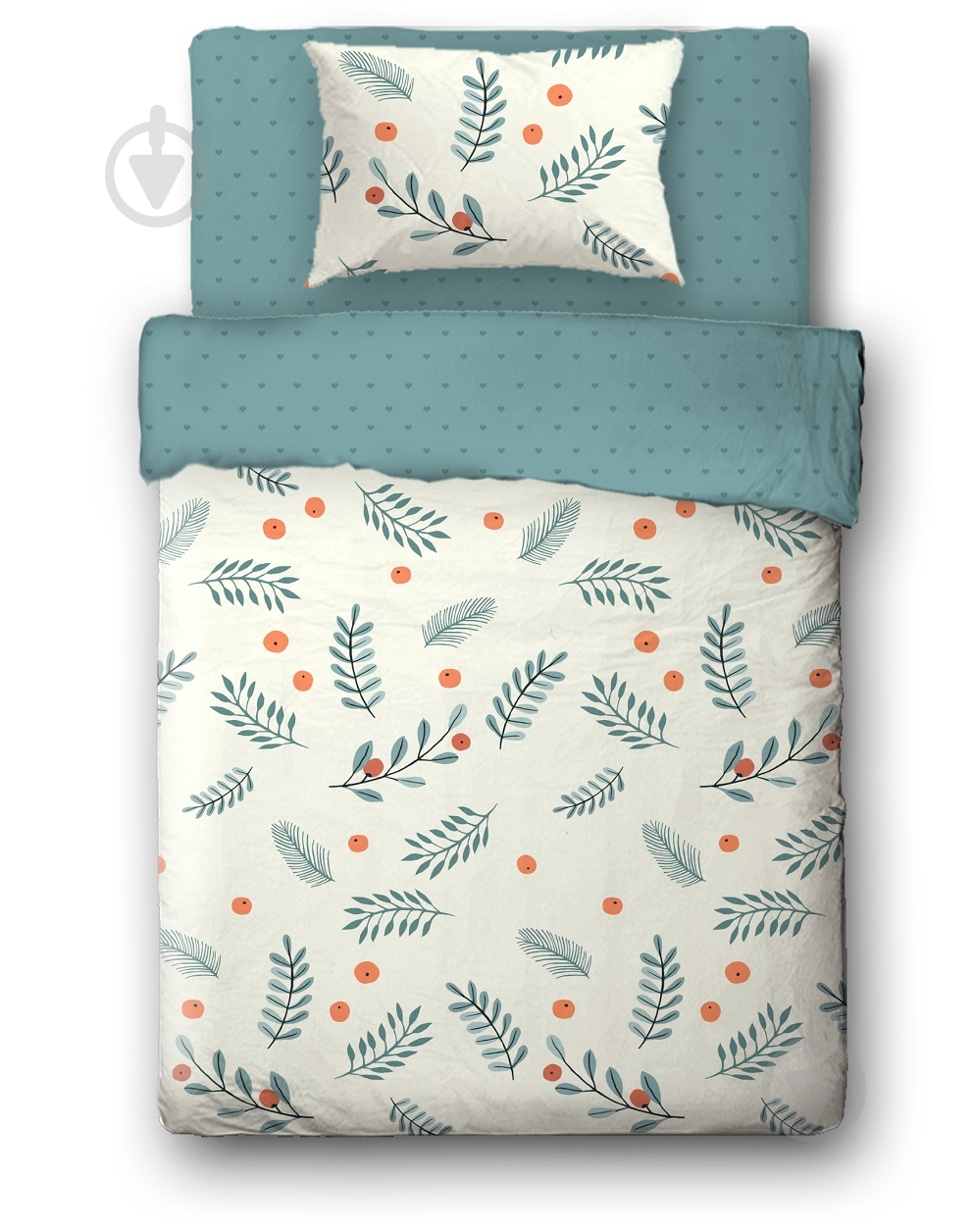 Комплект постільної білизни Seaberry 1,5 бірюза Ibodo - фото 1