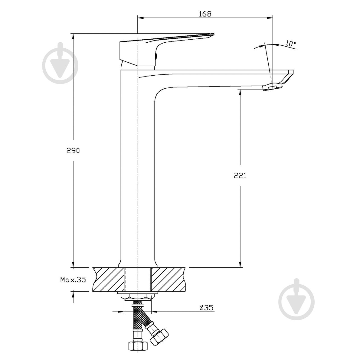 Змішувач для умивальника Imprese Loreta 05350H - фото 2