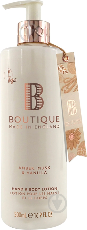 Лосьон BOUTIQUE Amber Musk & Vanilla 500 мл - фото 1 Лосьон BOUTIQUE Amber Musk & Vanilla 500 мл - фото 1