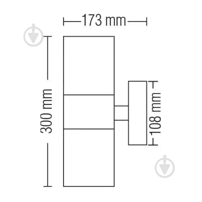 Світильник настінний HOROZ ELECTRIC Manolya-3 E27 60 Вт IP44 чорний 075-008-0003-010 - фото 2