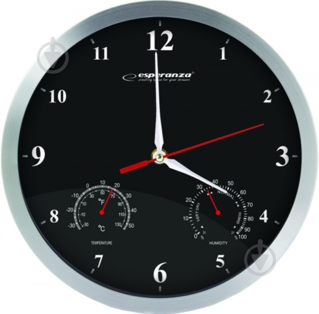 Часы Wall Clock Washington EHC008K 30 см Black Esperanza - фото 1 Часы Wall Clock Washington EHC008K 30 см Black Esperanza - фото 1