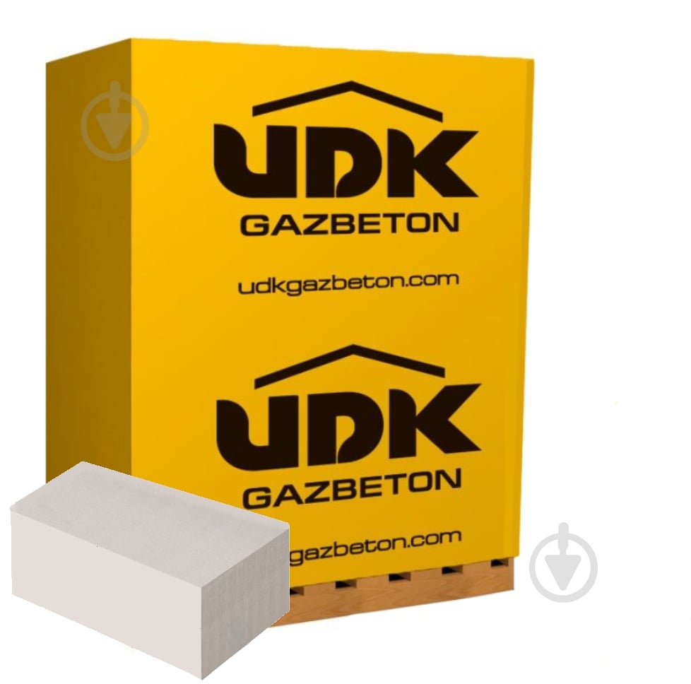 Газобетонний блок UDK 600x200x300 мм D-400 B2.5-F50-a гладкий - фото 1 Газобетонний блок UDK 600x200x300 мм D-400 B2.5-F50-a гладкий - фото 1