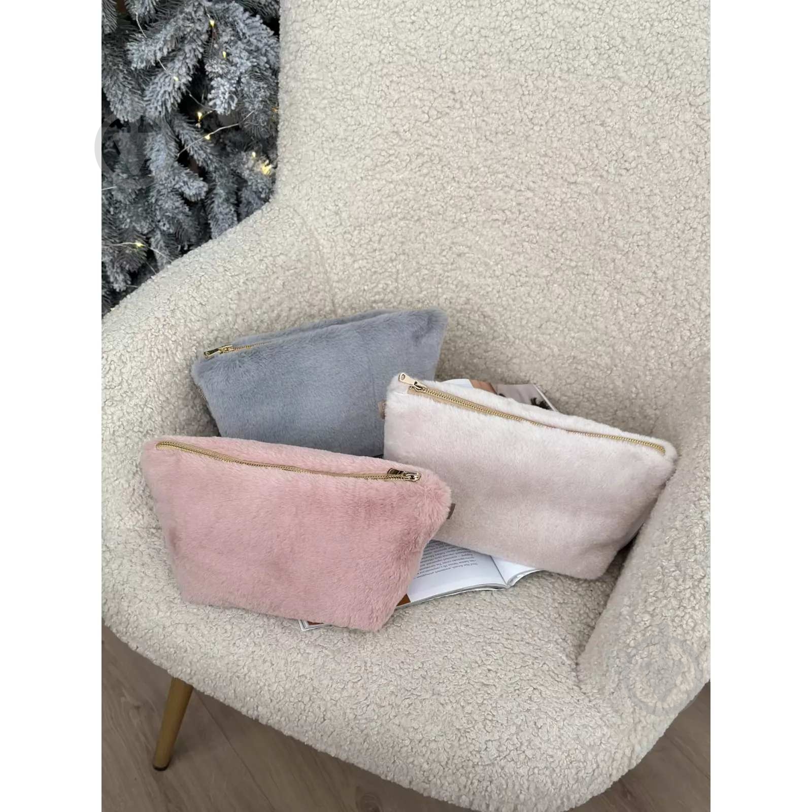 Косметичка MISO accessory средняя треугольная серая - фото 1 Косметичка MISO accessory средняя треугольная серая - фото 1