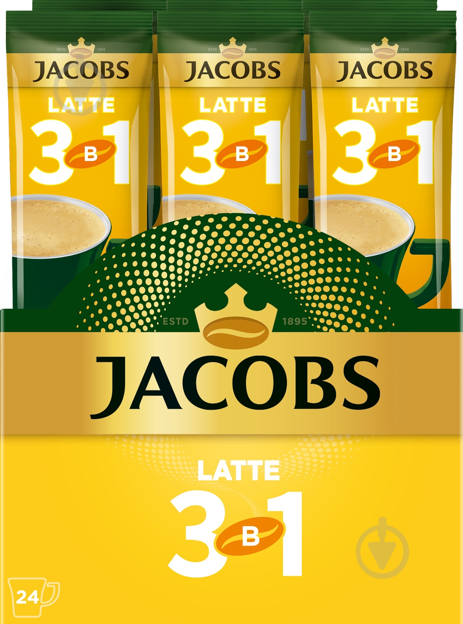 Кофейный напиток Jacobs 3 в 1 Латте 14,8 г - фото 2