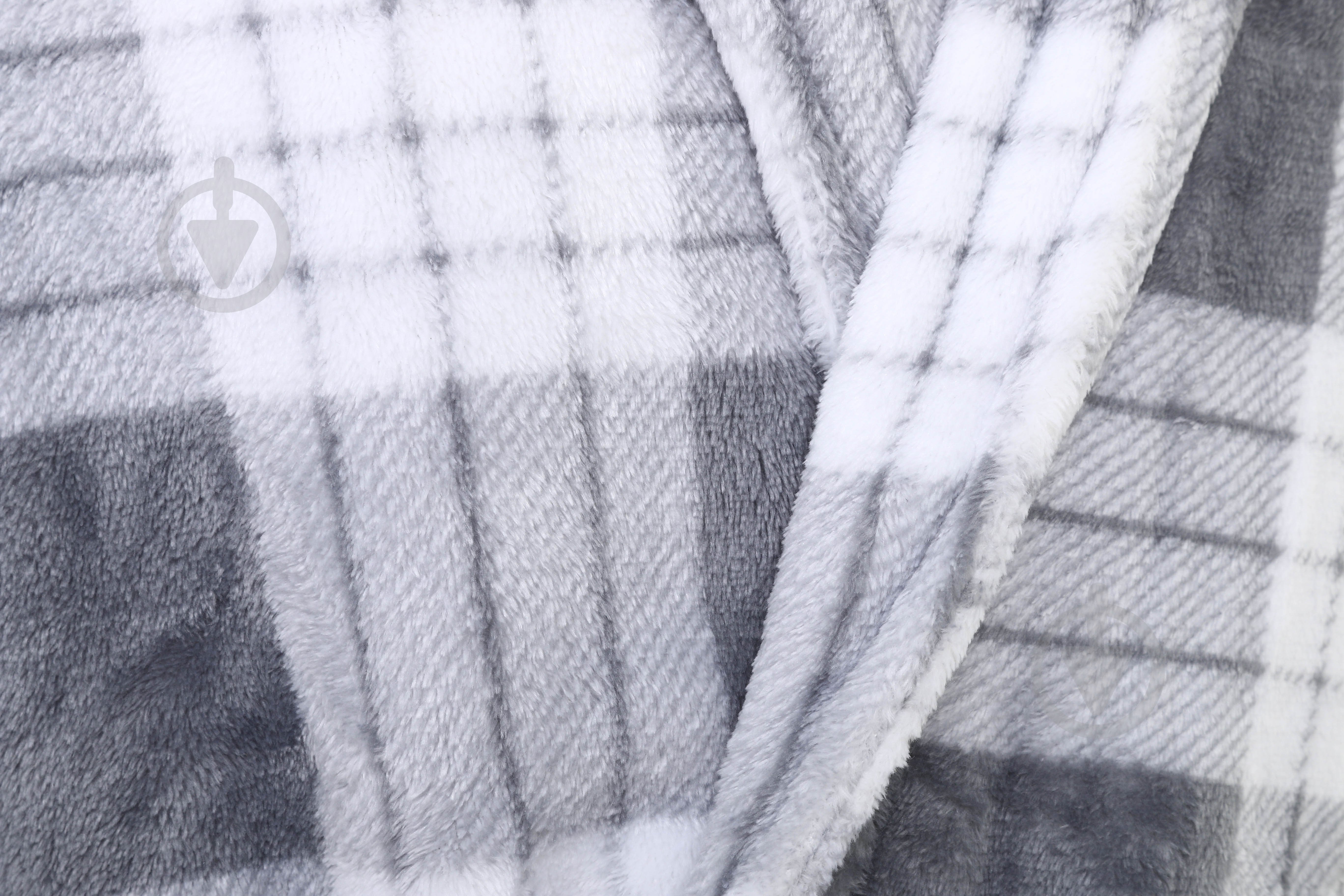 Халат мужской La Nuit Basic Клітинка р. M светло-серый check/light grey - фото 4