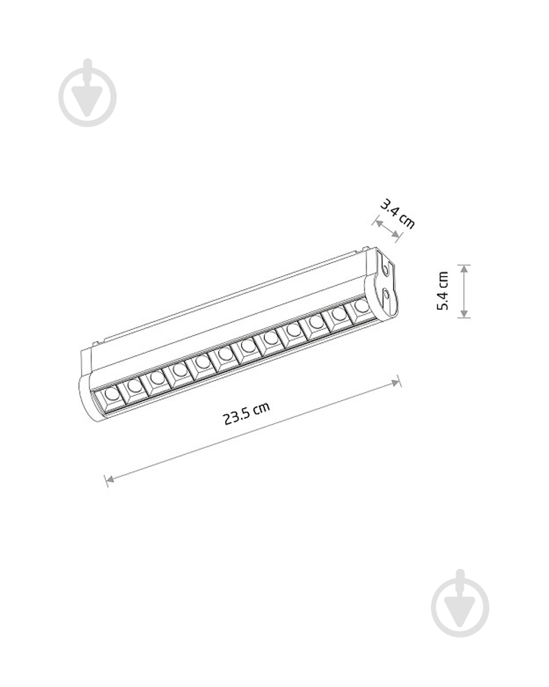 Магнитный трековый светильник Nowodvorski UT-LVM 12 Вт 3000 К черный 11311 - фото 5
