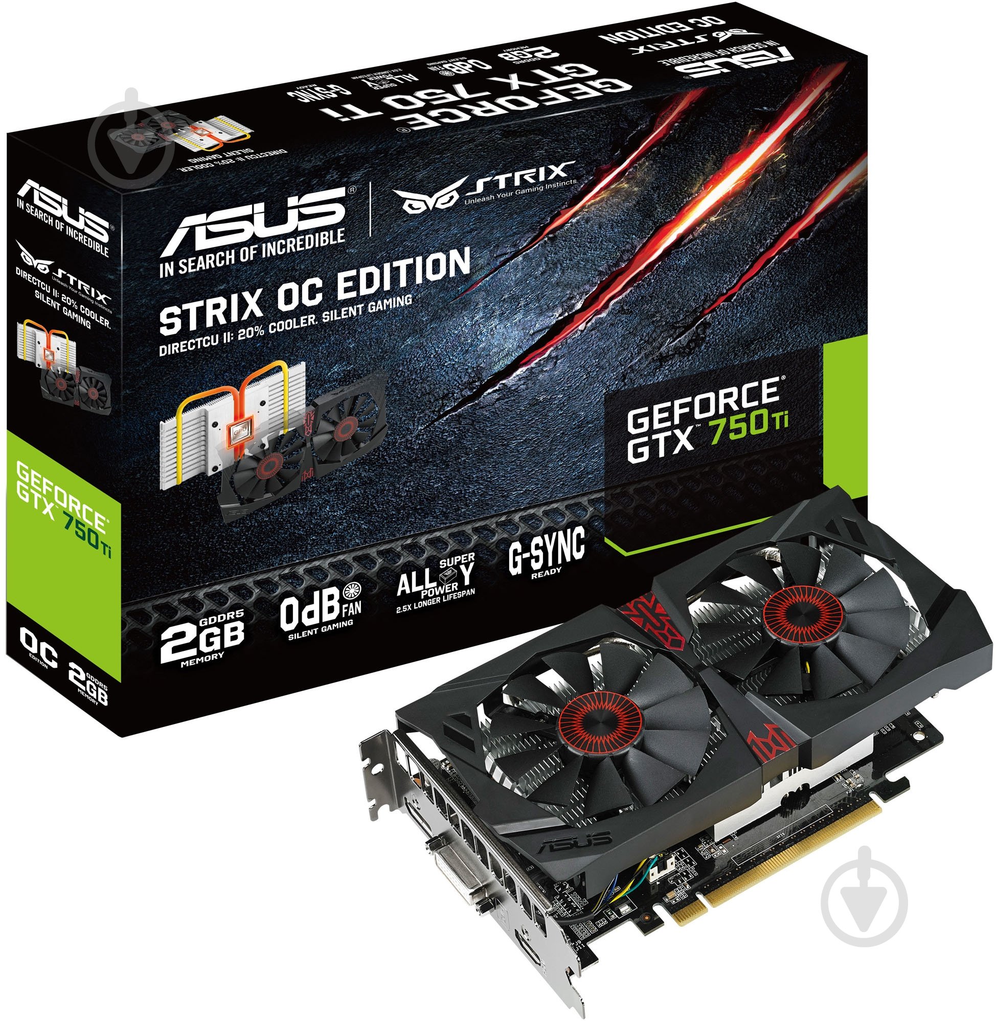 Видеокарта Asus GeForce GTX 750 Ti Strix 4GB GDDR5 128bit (STRIX-GTX750TI-DC2OC-4GD5) - фото 2