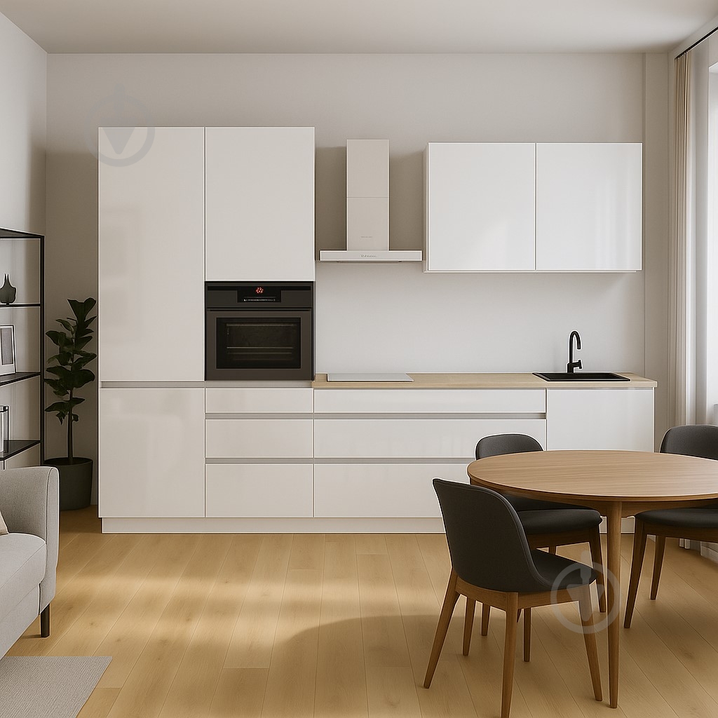 Кухня Asti ДСП 3,3м білий/білий - фото 2 Кухня Asti ДСП 3,3м білий/білий - фото 2