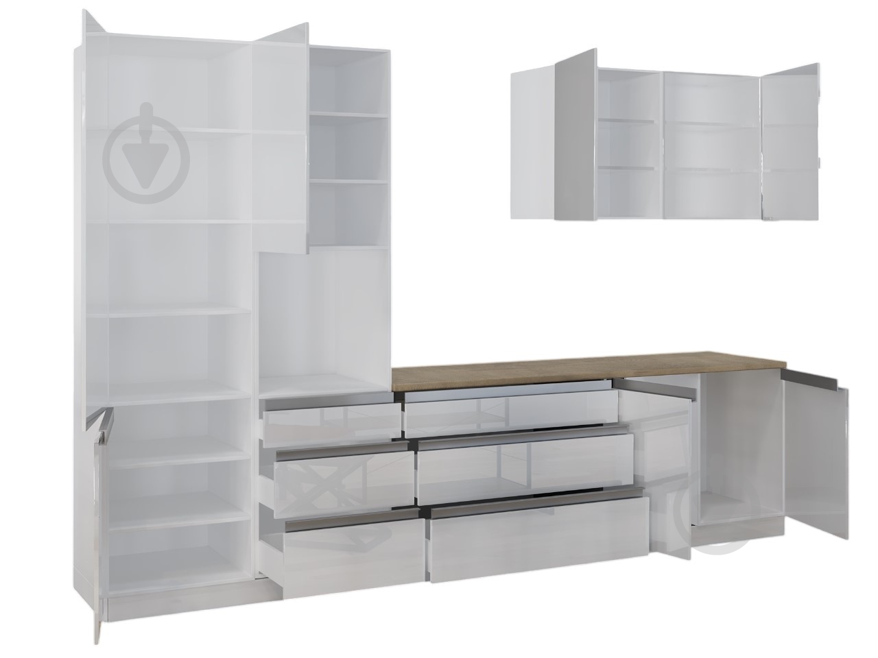 Кухня Asti ДСП 3,3м білий/білий - фото 5 Кухня Asti ДСП 3,3м білий/білий - фото 5