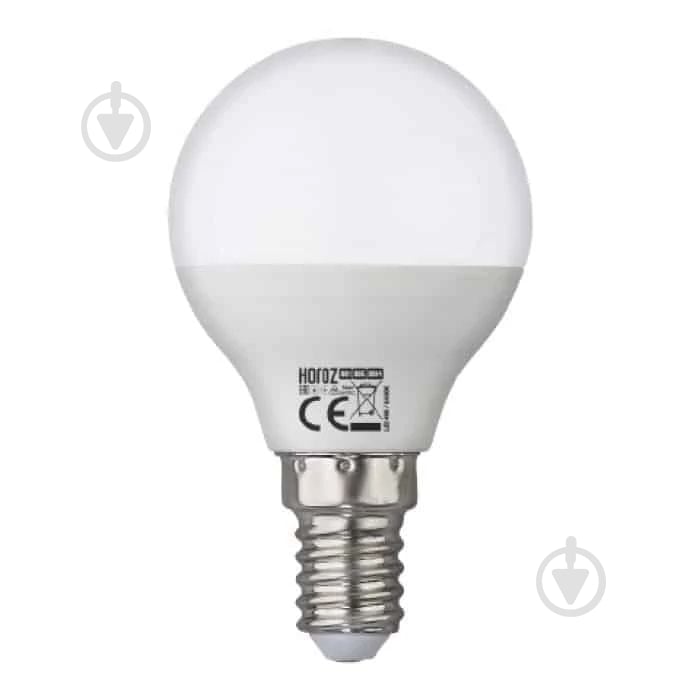 Лампа світлодіодна HOROZ ELECTRIC 10 Вт G45 матова E14 175 В 4200 К 001-005-0010-030 - фото 1