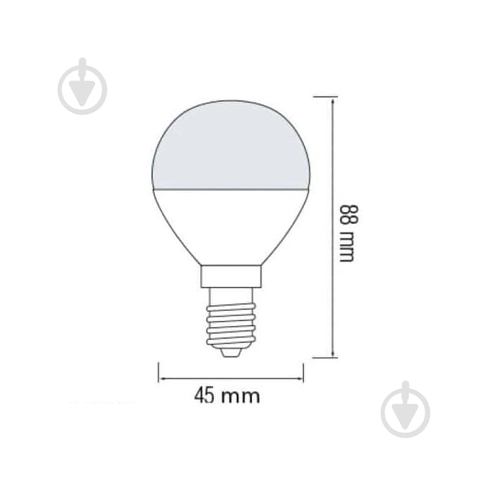 Лампа світлодіодна HOROZ ELECTRIC 10 Вт G45 матова E14 175 В 4200 К 001-005-0010-030 - фото 2