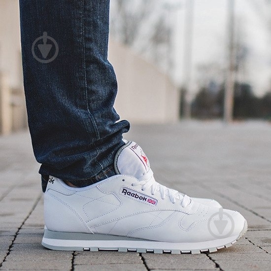 Кроссовки мужские демисезонные Reebok CL LTHR 2214 р.42 белые - фото 5