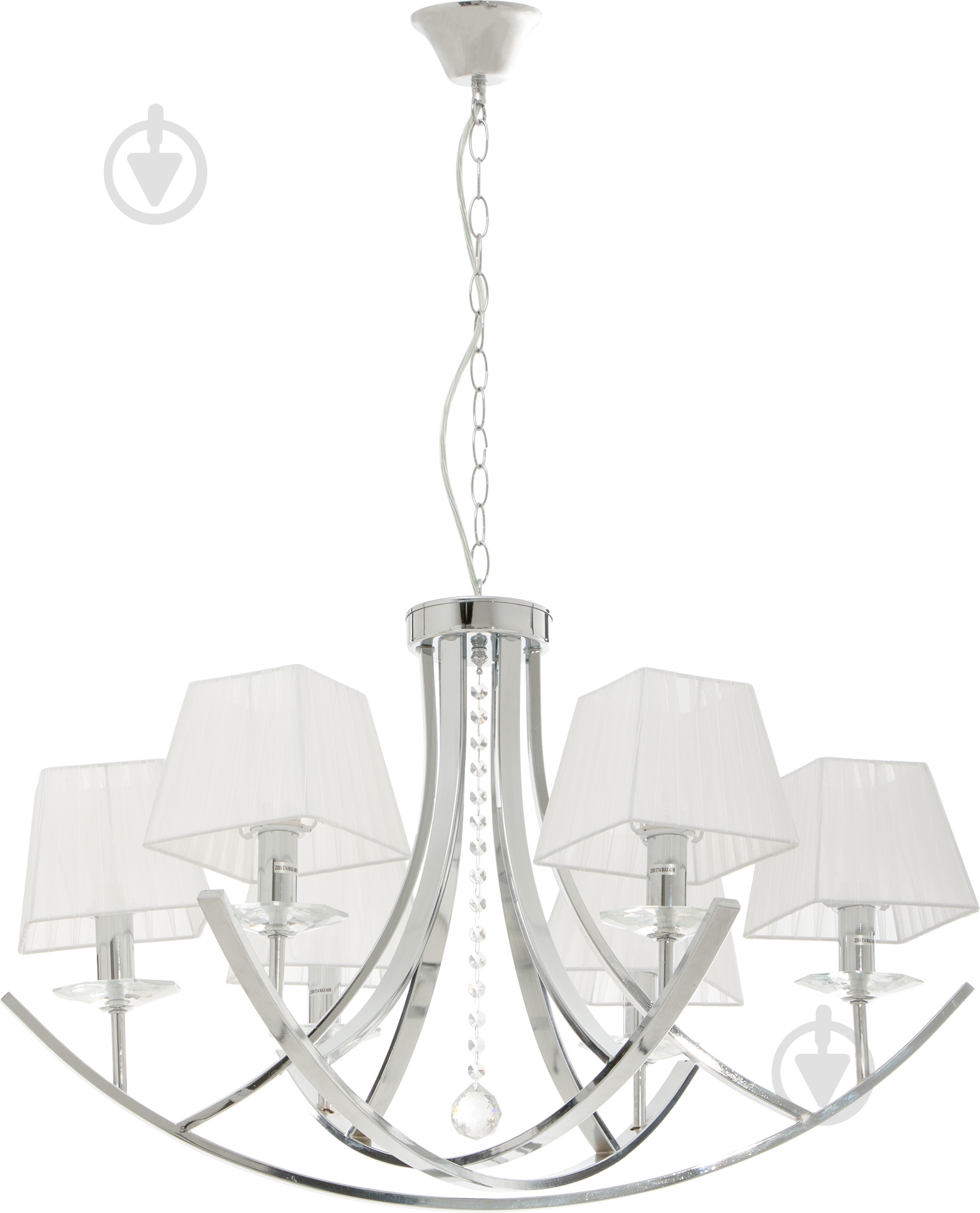 Люстра подвесная Candellux Valencia 6xE14 хром 36-84579 - фото 1