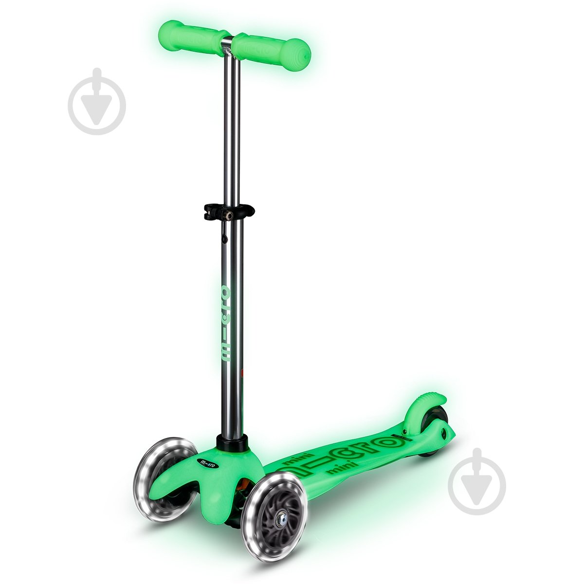 Самокат Micro серии Mini Deluxe Glow LED ледяной лайм MMD216 - фото 1