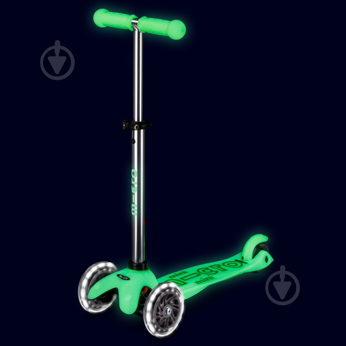 Самокат Micro серии Mini Deluxe Glow LED ледяной лайм MMD216 - фото 7