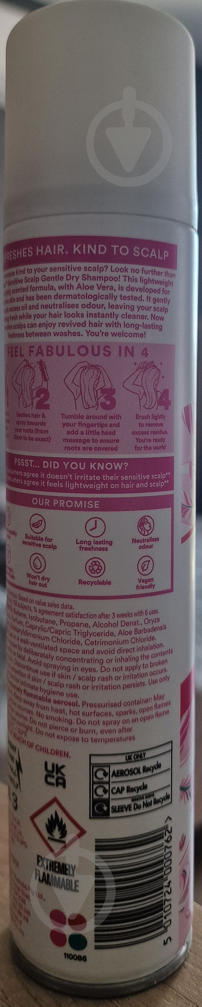 Сухой шампунь Batiste Sensitive LF 200 мл - фото 2