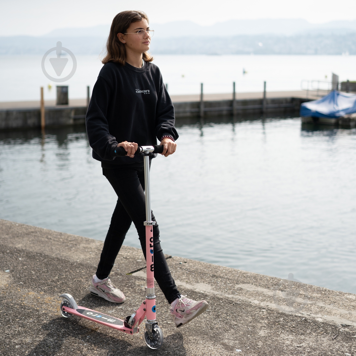 Самокат Micro серии Sprite LED неоновая роза SA0235 - фото 8