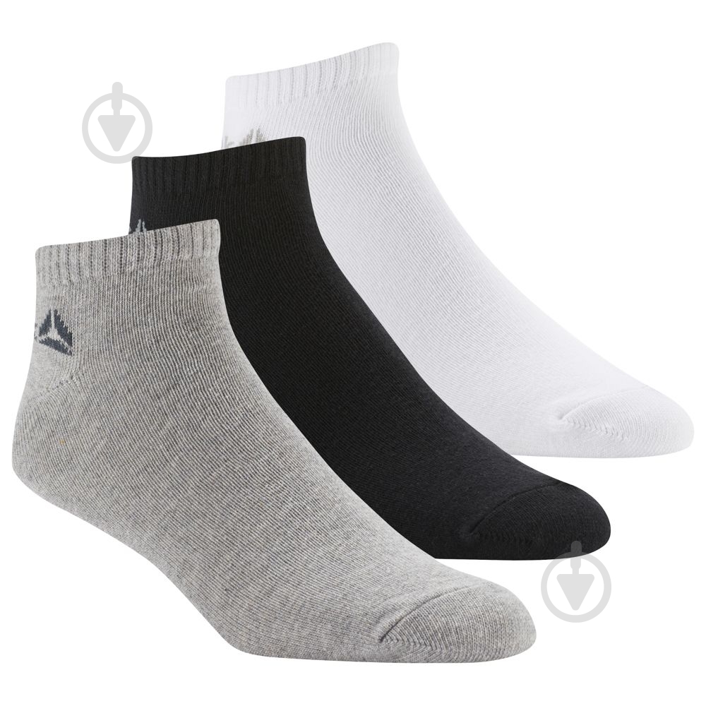 Шкарпетки Reebok ACT CORE INSIDE SOC DU2996 р.43-46 білий/чорний/сірий 3 шт. - фото 1