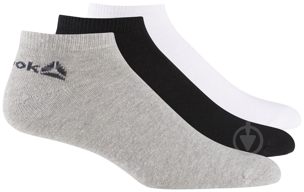 Шкарпетки Reebok ACT CORE INSIDE SOC DU2996 р.43-46 білий/чорний/сірий 3 шт. - фото 2