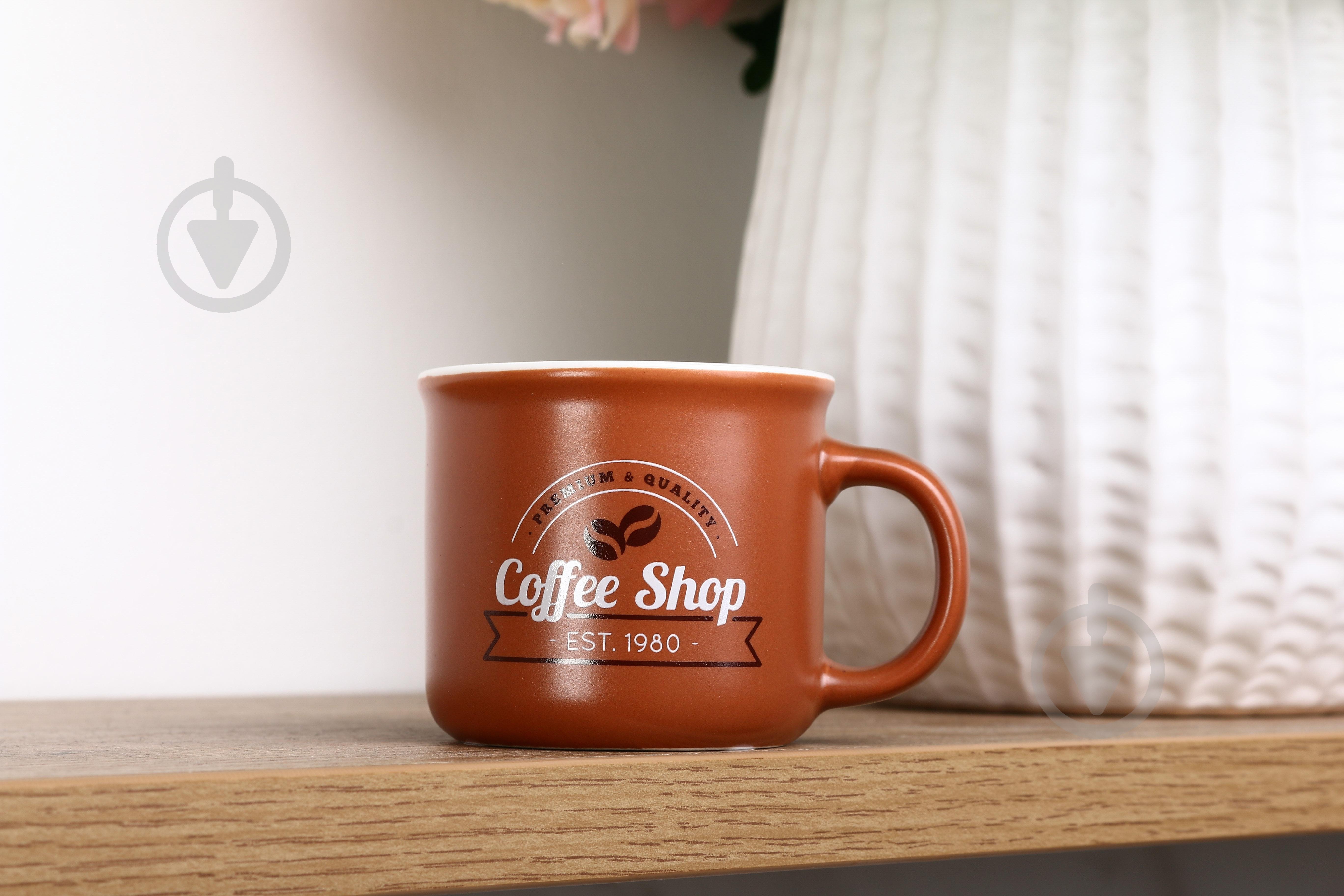 Чашка Fiora Coffee Shop brown 100 мл - фото 5