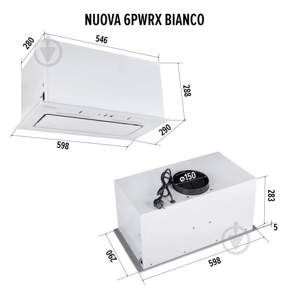 Вытяжка Perfelli Nuova 6pwrx Bianco - фото 16 Вытяжка Perfelli Nuova 6pwrx Bianco - фото 16