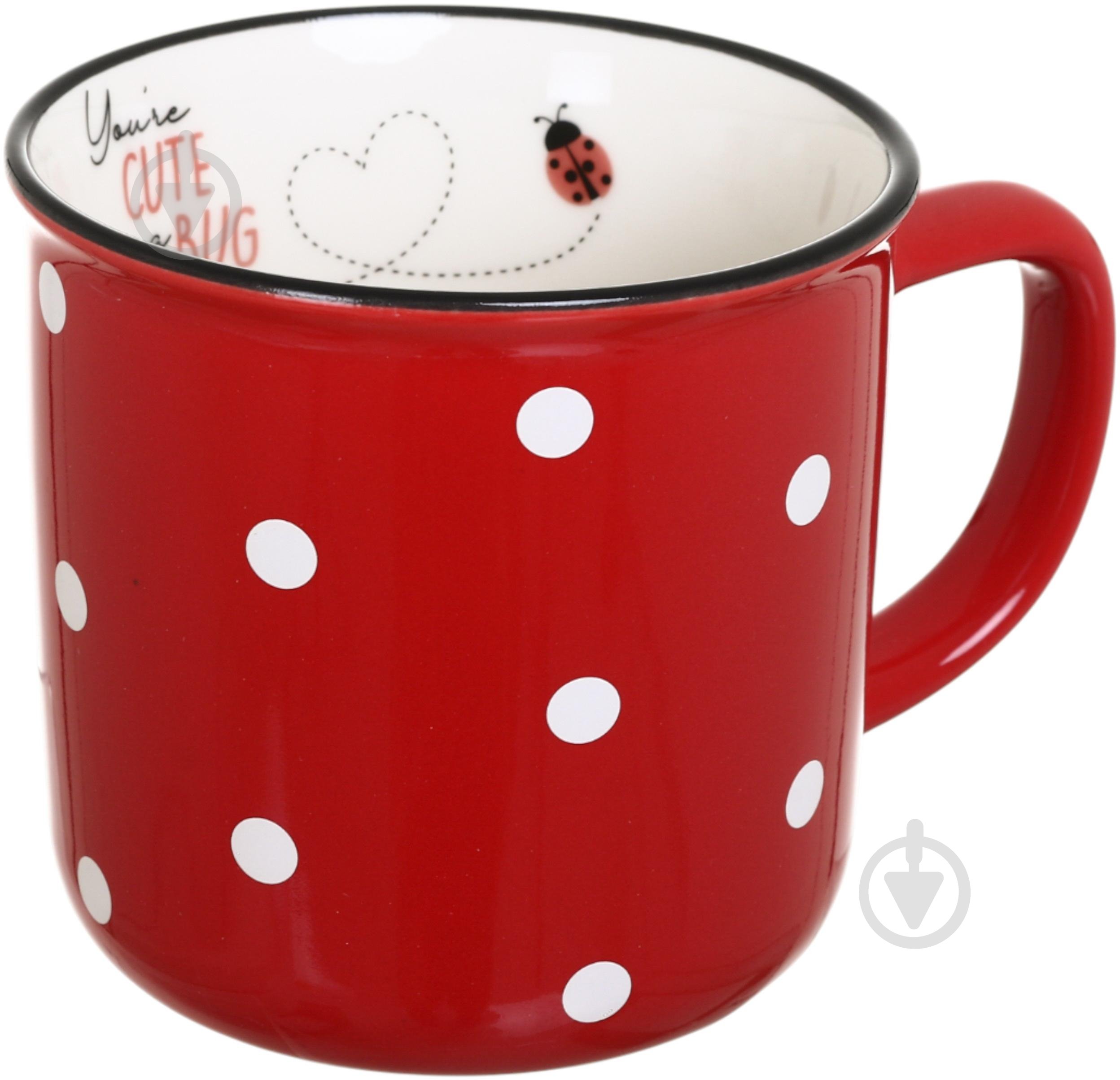 Чашка Fiora Ladybug Red 330 мл - фото 1 Чашка Fiora Ladybug Red 330 мл - фото 1