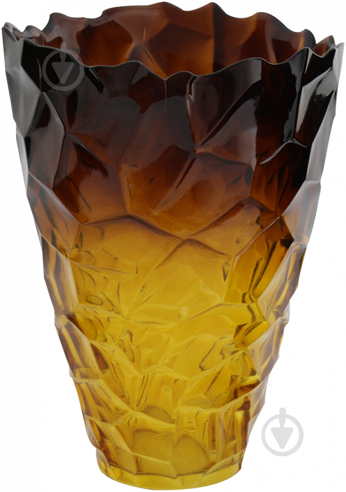 Ваза Stone 12330-TWO T 30 см 12330-TWO TONES TRANSPARENT BROWN - фото 1 Ваза Stone 12330-TWO T 30 см 12330-TWO TONES TRANSPARENT BROWN - фото 1