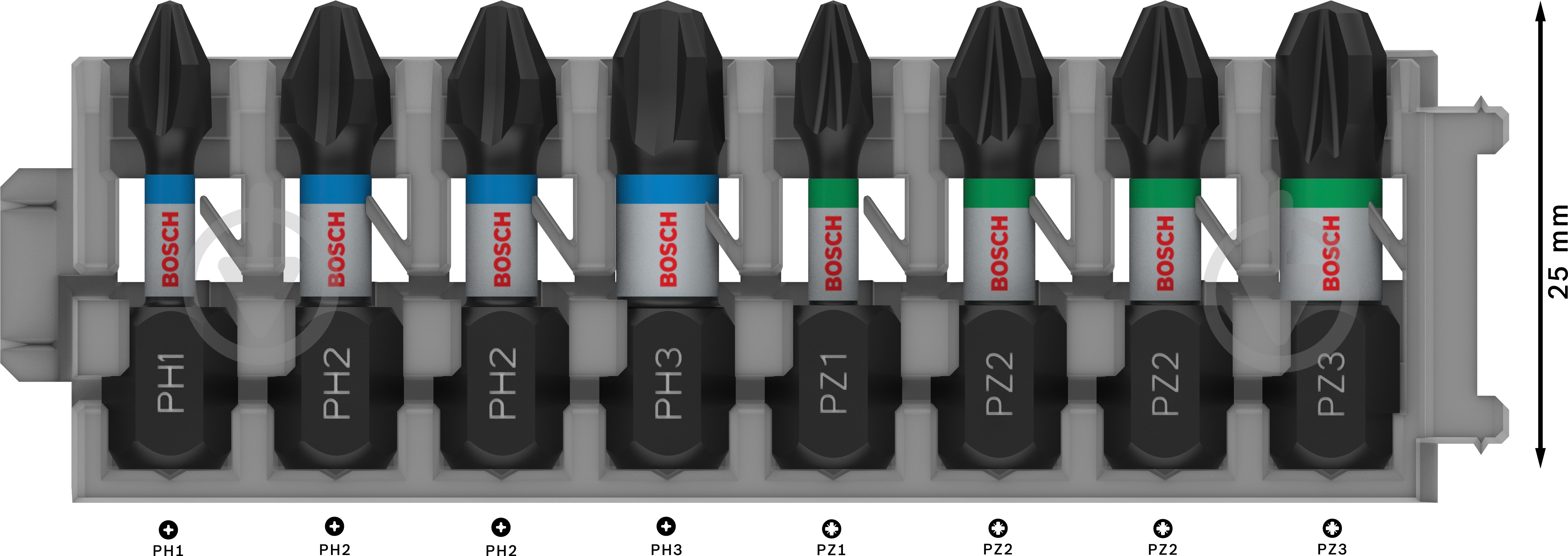 Набор бит Bosch Impact Control 25 мм 8 шт. 2608522323 - фото 2