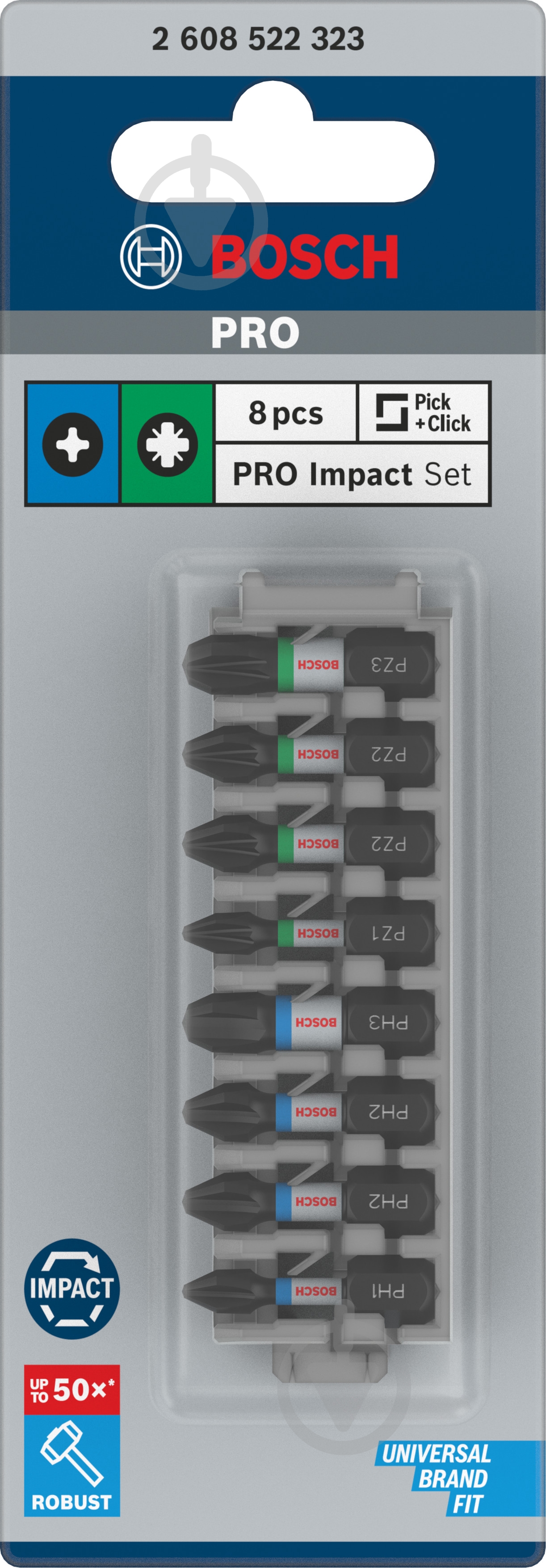 Набор бит Bosch Impact Control 25 мм 8 шт. 2608522323 - фото 4