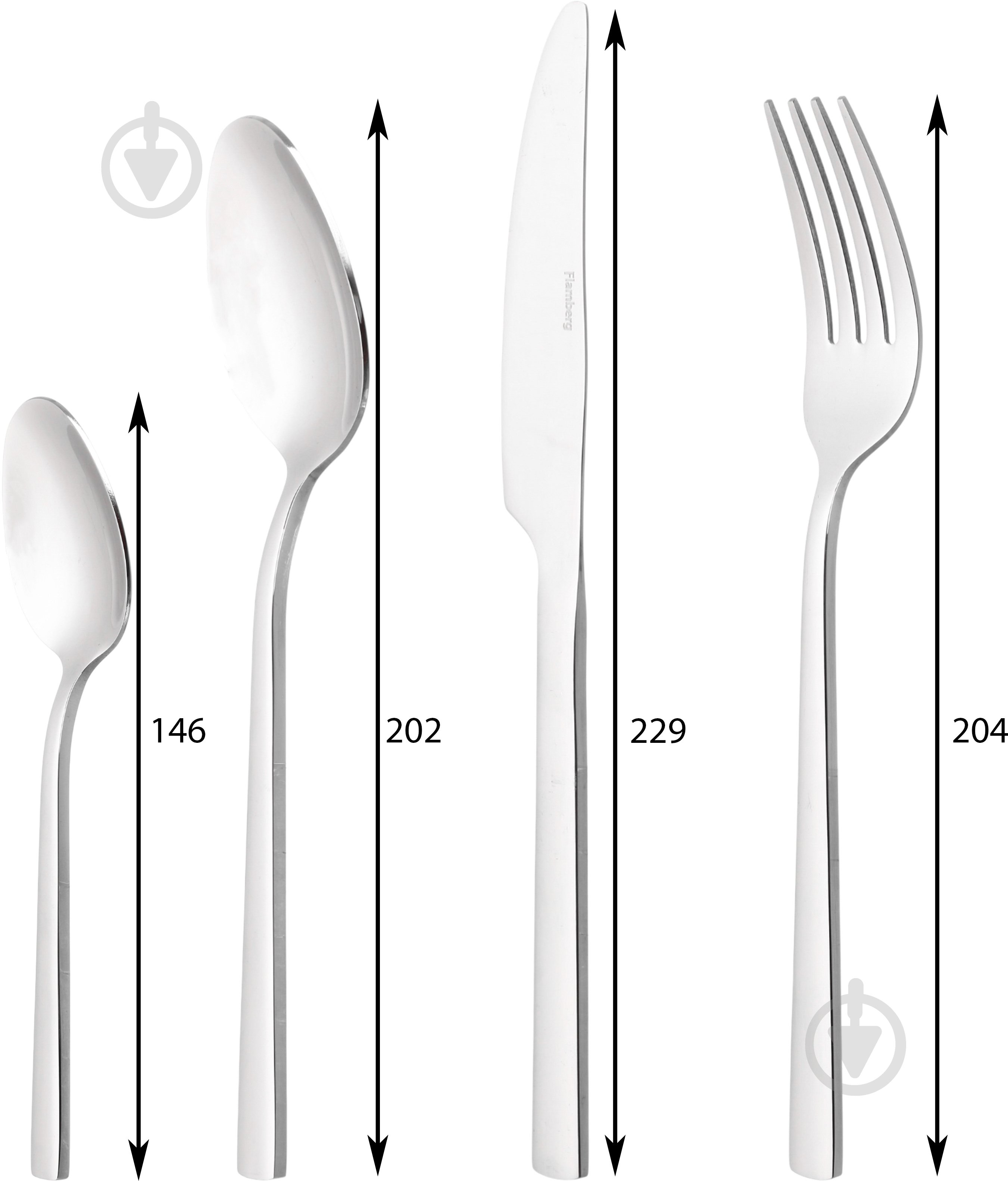 Набор столовых приборов Flamberg Lucent 24 предмети - фото 2