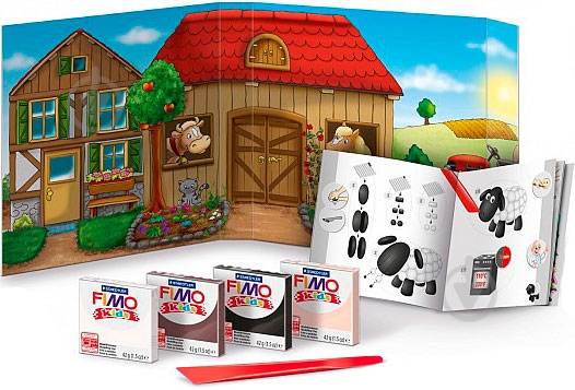 Набор пластики Fimo Ферма 4 цвета 42 г - фото 2 Набор пластики Fimo Ферма 4 цвета 42 г - фото 2