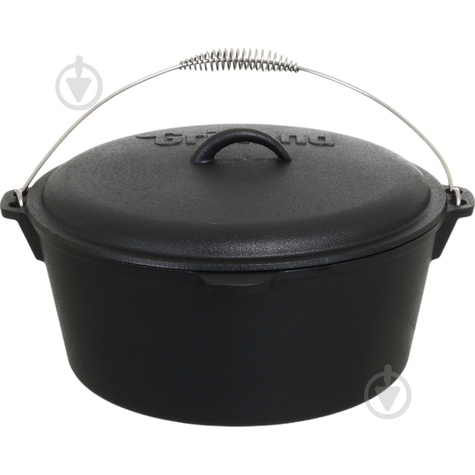 Казан Grilland ø315 мм 135 мм 8 л чавунний туристичний з кришкою UHR111705 - фото 1
