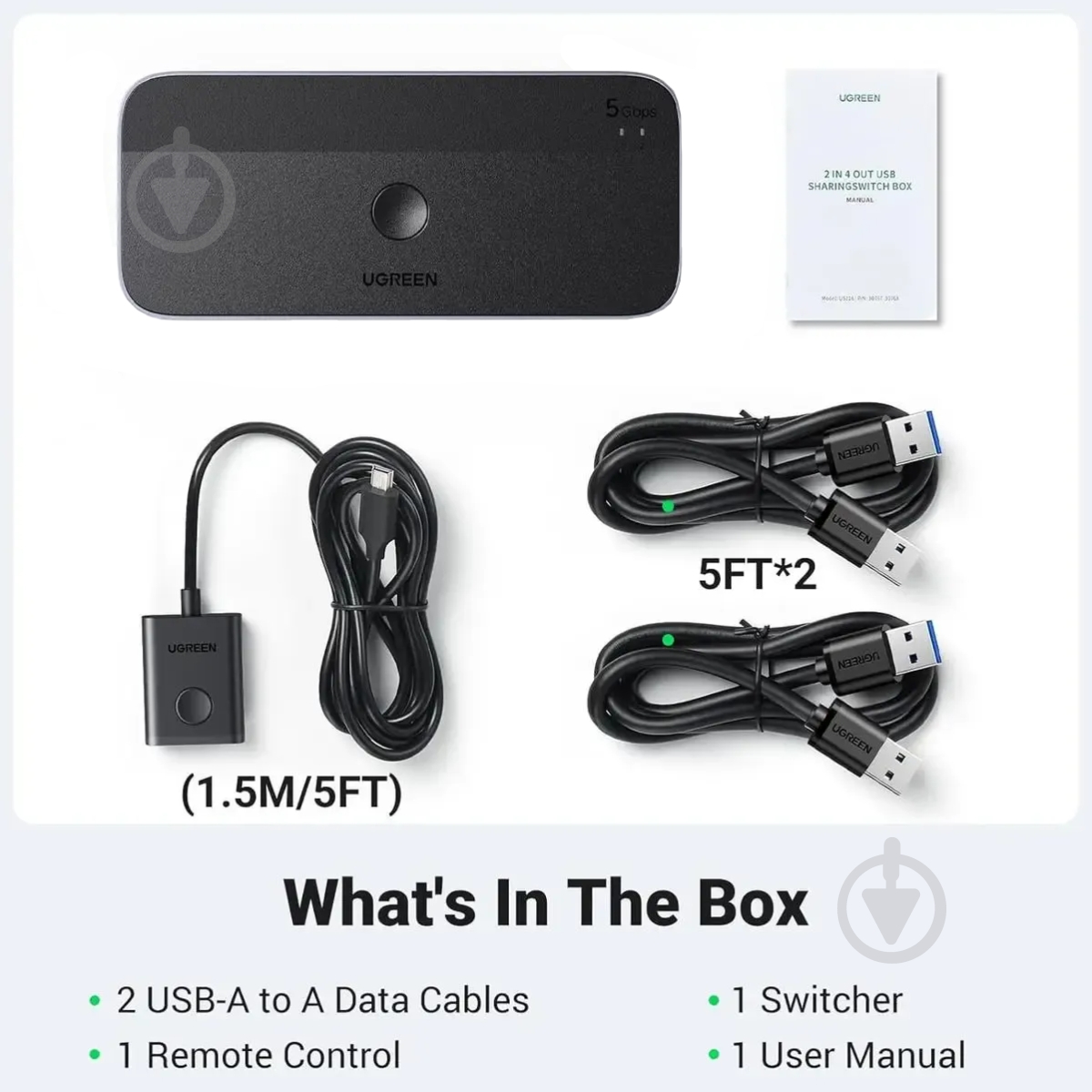 Сплиттер UGREEN 1,5 м черный (15705) - фото 2