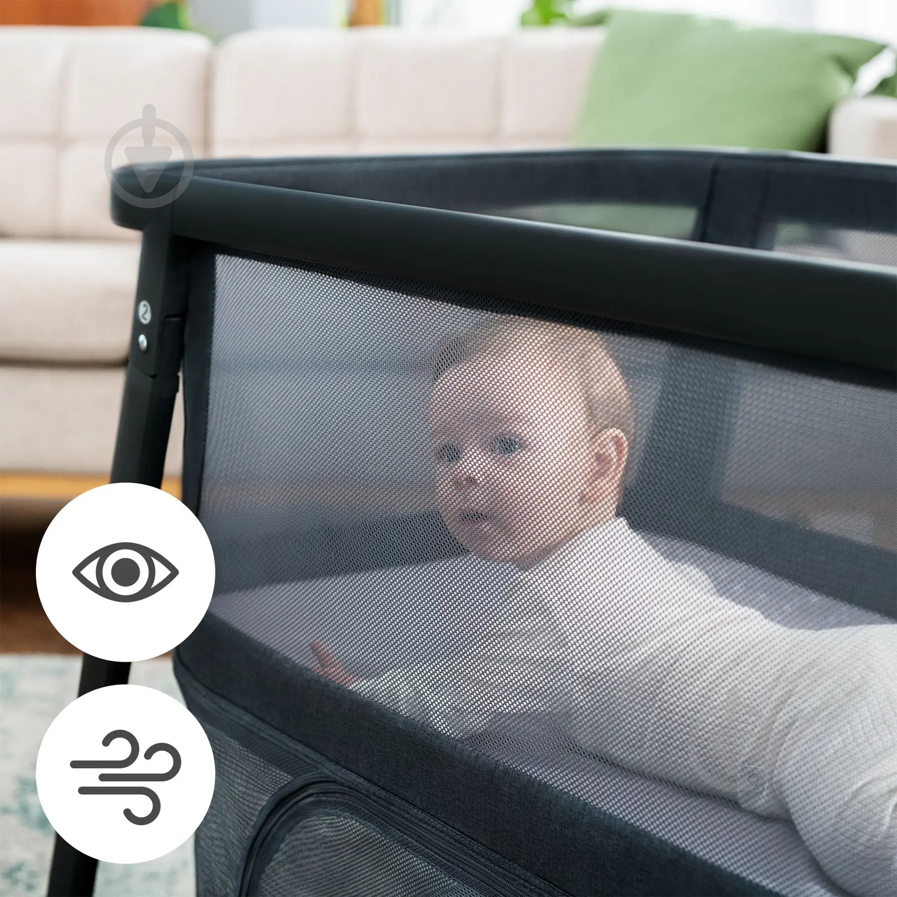 Манеж-кровать Kinderkraft Sofi Plus Grey KLSOFIPLGRY0000 - фото 9