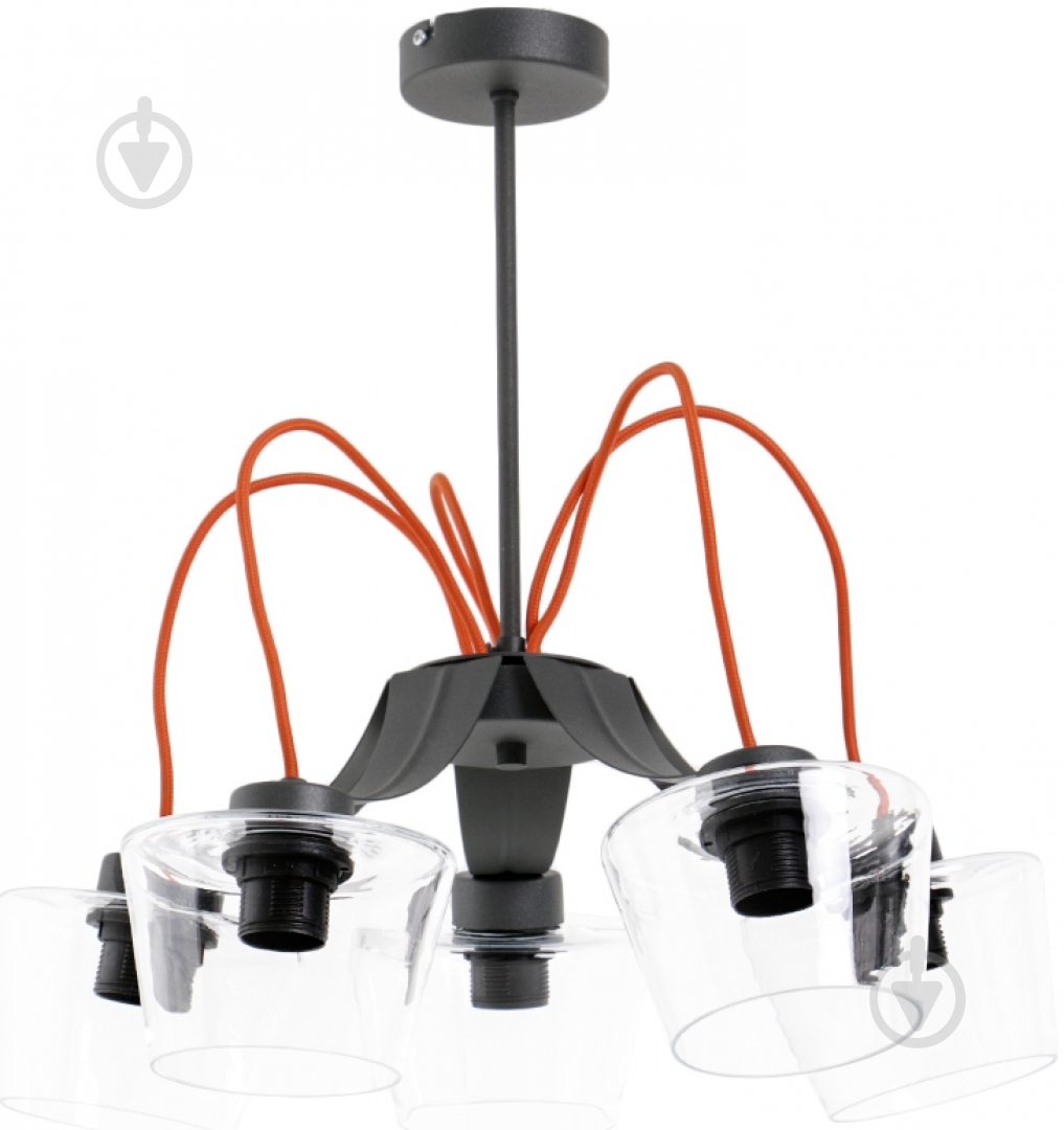 Люстра подвесная Luminex Edit 5xE27 черный 7567 - фото 1