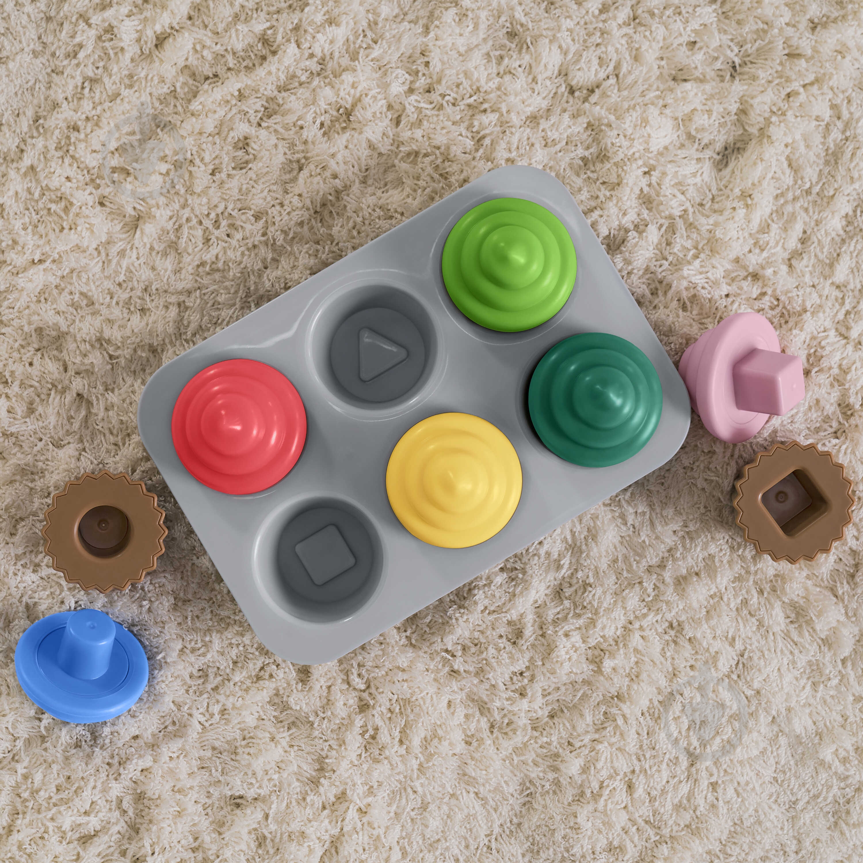 Игрушка-сортер Bright Starts Sort & Sweet Cupcakes 12499 - фото 6