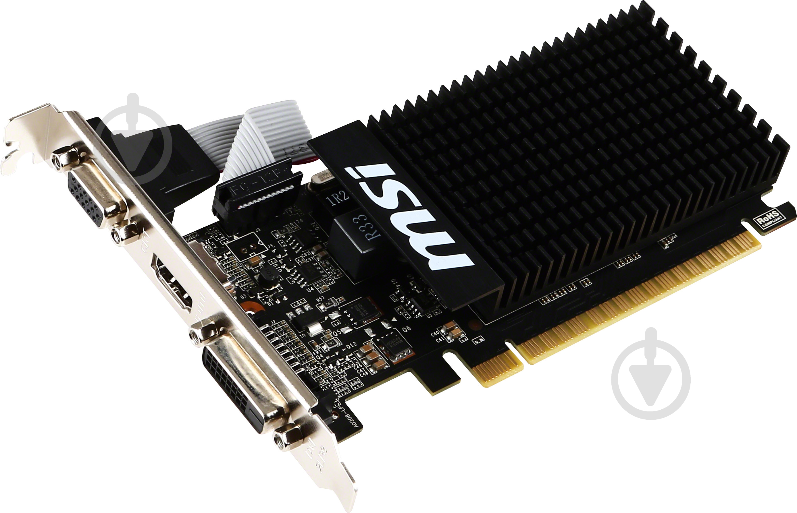Видеокарта MSI GeForce GT 710 2GB GDDR3 64bit (GT 710 2GD3H LP) - фото 2 Видеокарта MSI GeForce GT 710 2GB GDDR3 64bit (GT 710 2GD3H LP) - фото 2