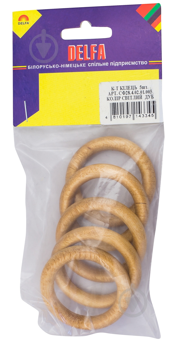 Кольцо Delfa наборной d53 мм дуб светлый 5 шт. - фото 1