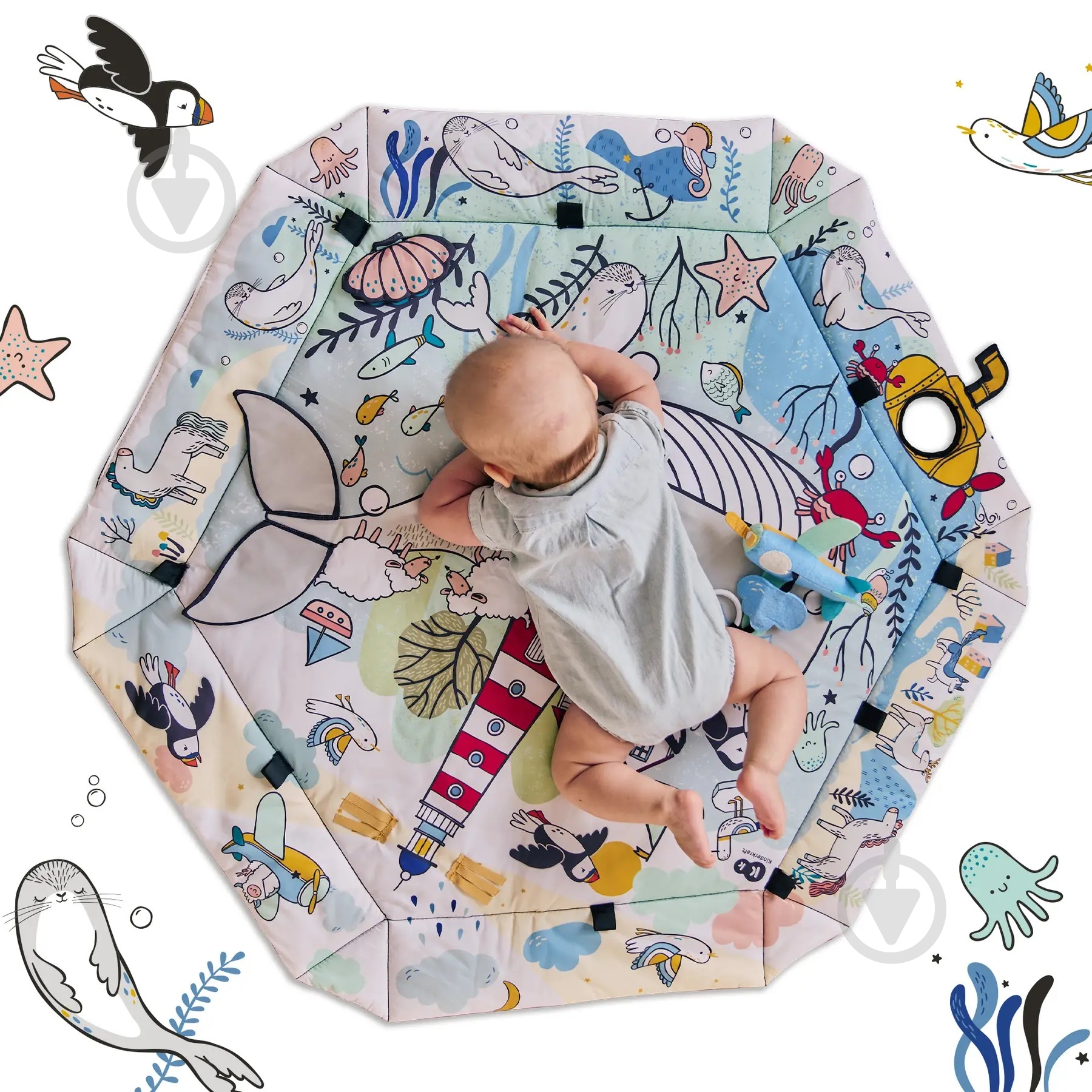 Развивающий коврик Kinderkraft KPSMSE00MUL0000 - фото 3 Развивающий коврик Kinderkraft KPSMSE00MUL0000 - фото 3