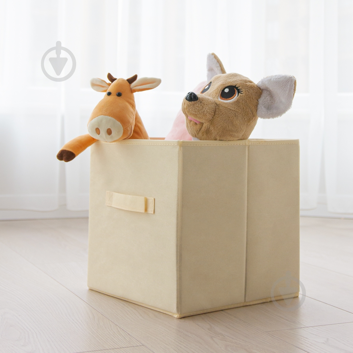 Ящик для зберігання MVM TH-08 BEIGE 280x280x280 мм - фото 3