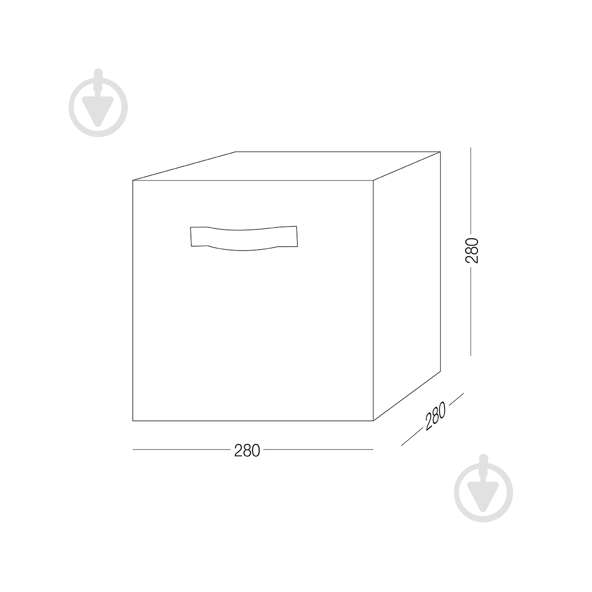 Ящик для зберігання MVM TH-08 BEIGE 280x280x280 мм - фото 6