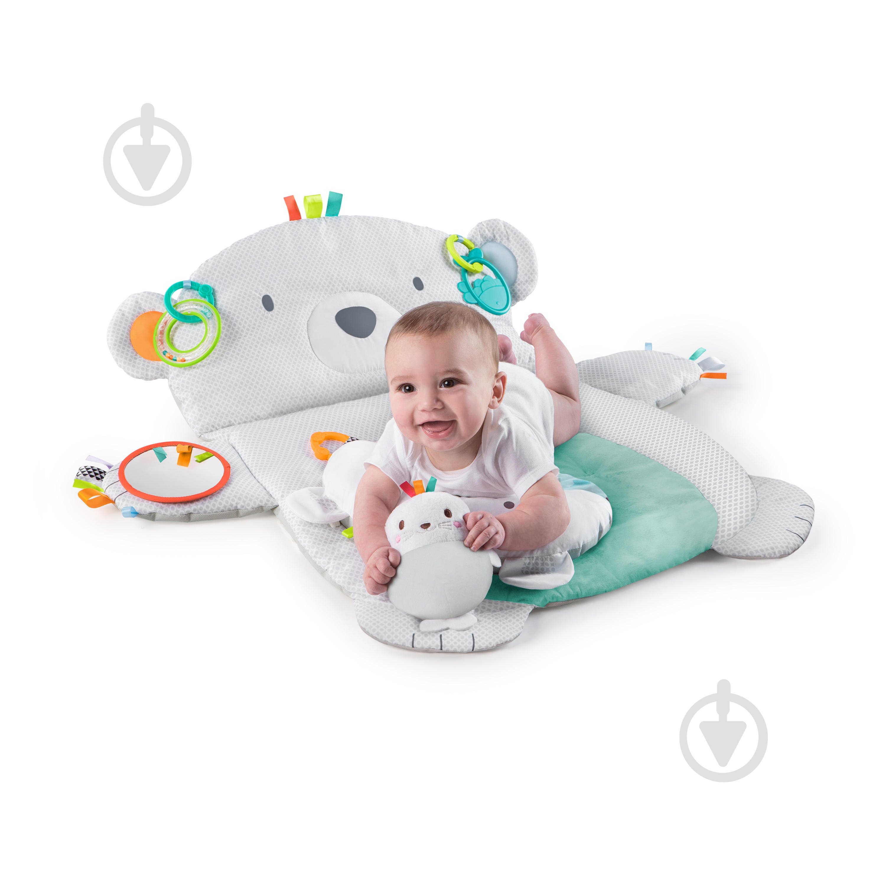 Розвиваючий килимок Bright Starts Tummy Time Prop & Play 10841 - фото 2 Розвиваючий килимок Bright Starts Tummy Time Prop & Play 10841 - фото 2