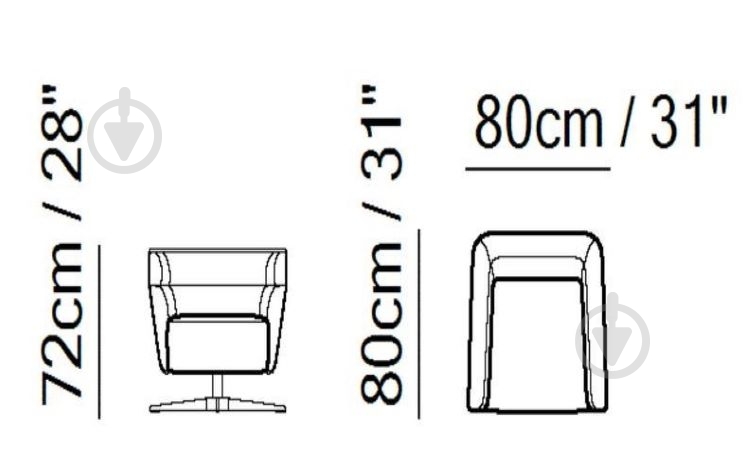 Кресло Cpiritosa С117 800х800мм - фото 5