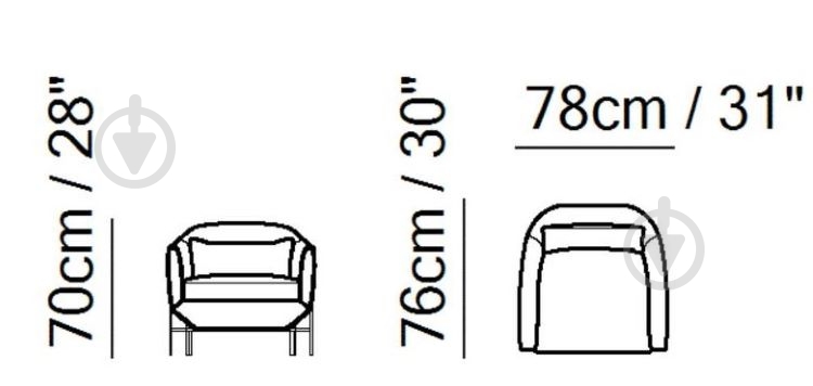 Кресло Poli С196 780х760 мм - фото 5