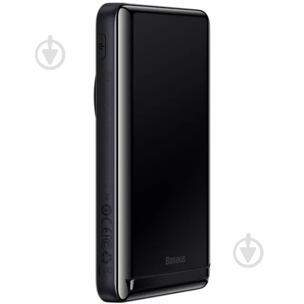Повербанк BASEUS Magnetic Bracket Wireless 10000 mAh black (PPCX000003) - фото 2