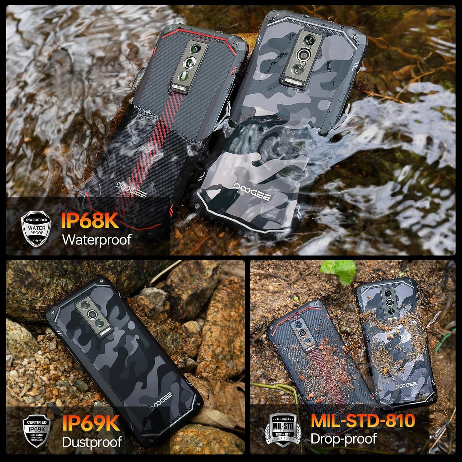 Смартфон Doogee 10 4/128GB black (Blade 10 4+128GB Camo) - фото 10 Смартфон Doogee 10 4/128GB black (Blade 10 4+128GB Camo) - фото 10