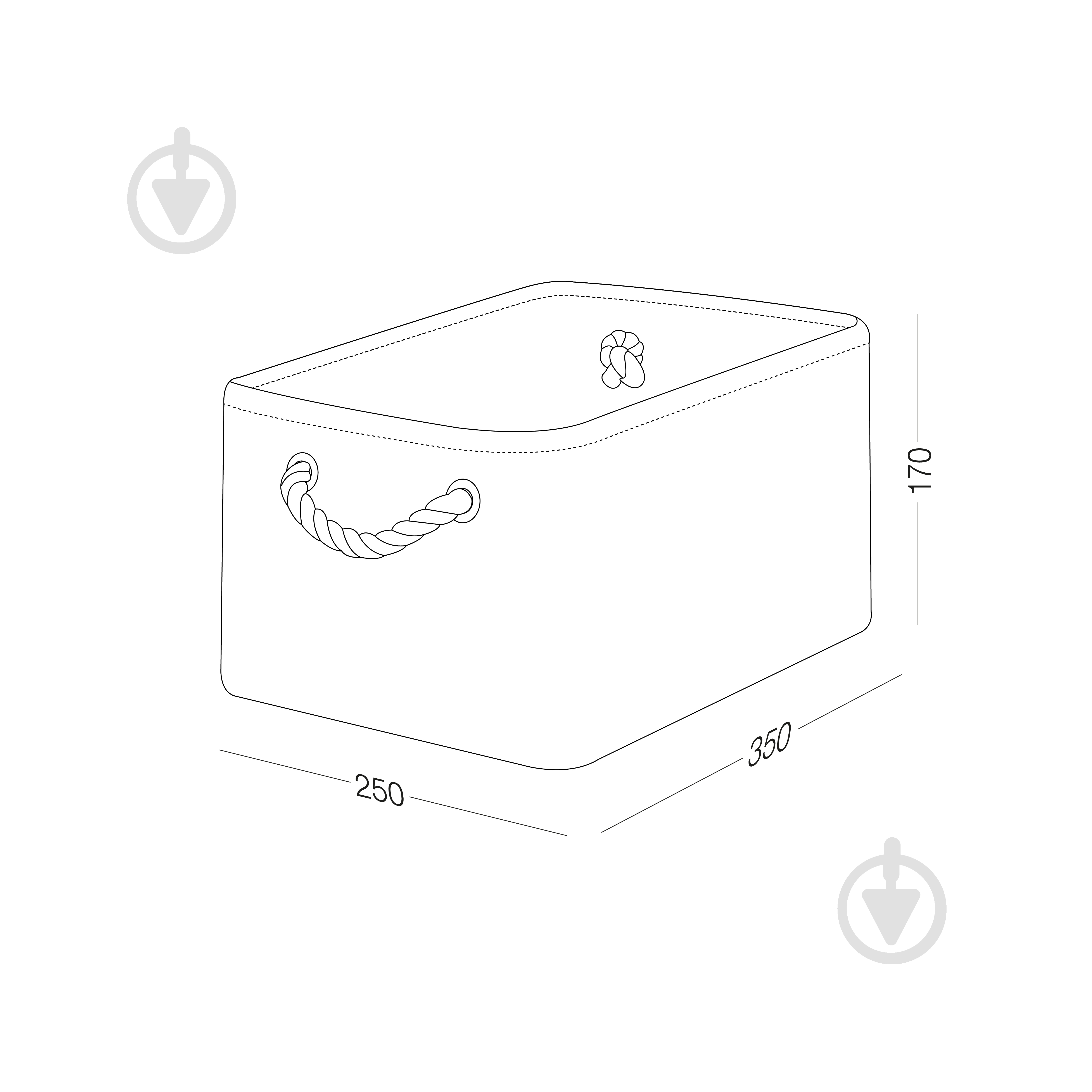 Ящик для зберігання MVM TH-11 M WHITE 170x250x350 мм - фото 5