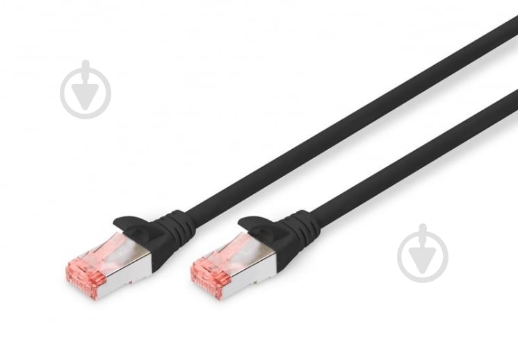 Патч-корд Digitus CAT 6 S-FTP, AWG 27/7, LSZH 2 м чорний - фото 1