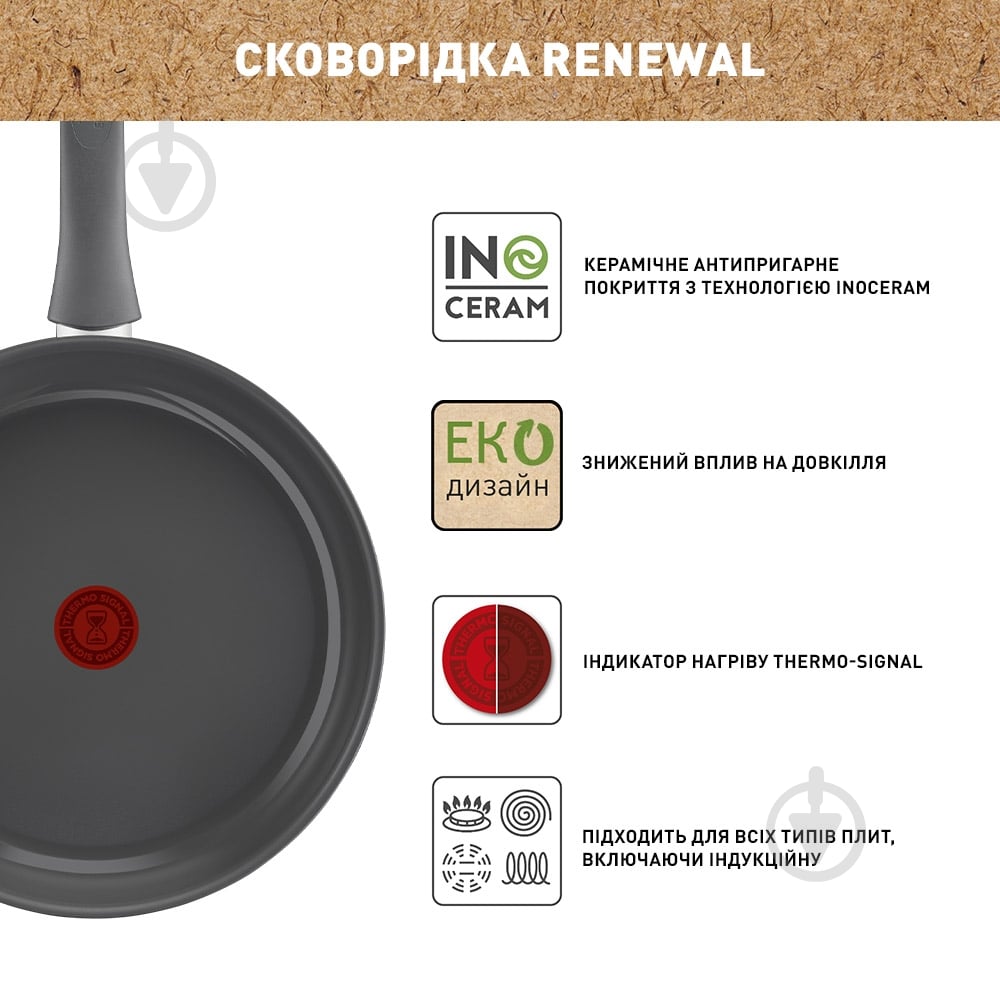 Сковорода Tefal Renewal 24 см C4260443 - фото 4